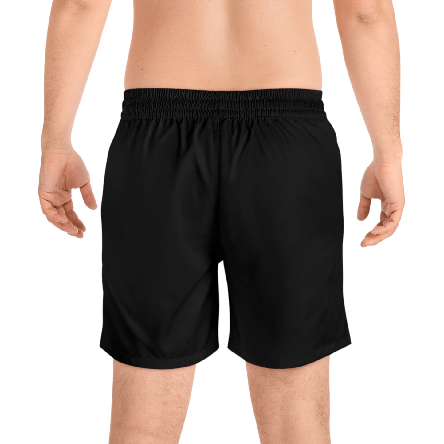 Black Half Face Men's Swimsuit